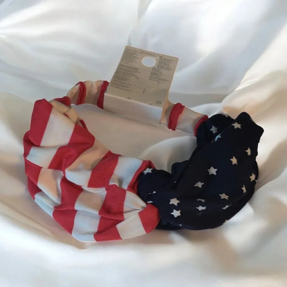 NEW!!! American Flag Print Headband and Socks - Forever 21